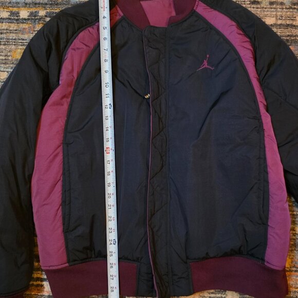 Air Jordan Reversible MA-1 Bomber Jacket Bordeaux Black Men's - Picture 1 of 8